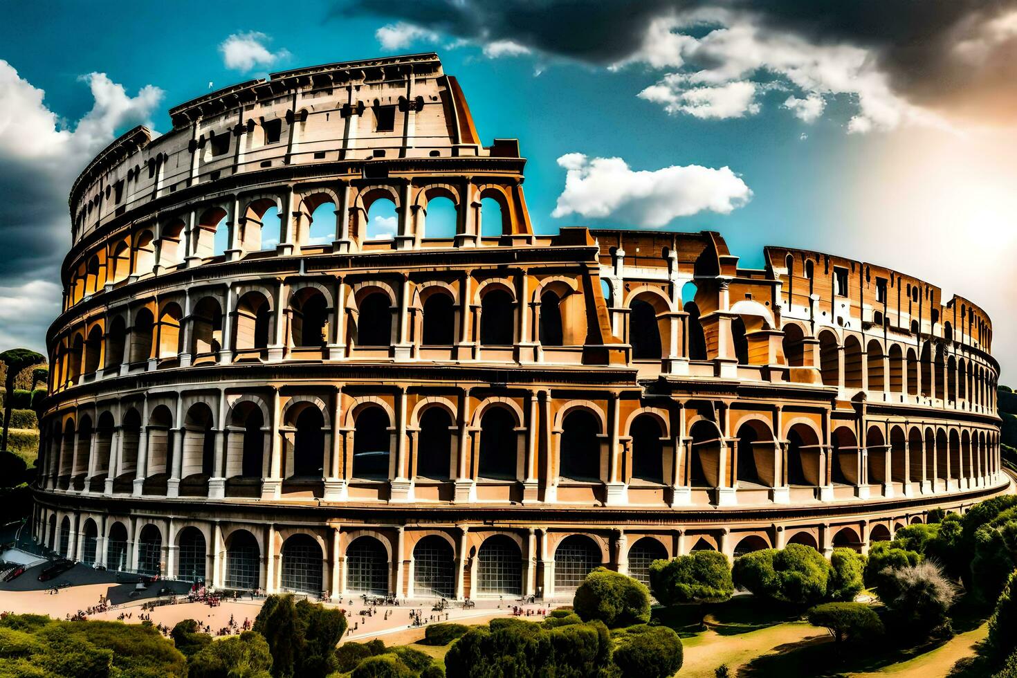 the colosseum in rome, italy. AI-Generated photo