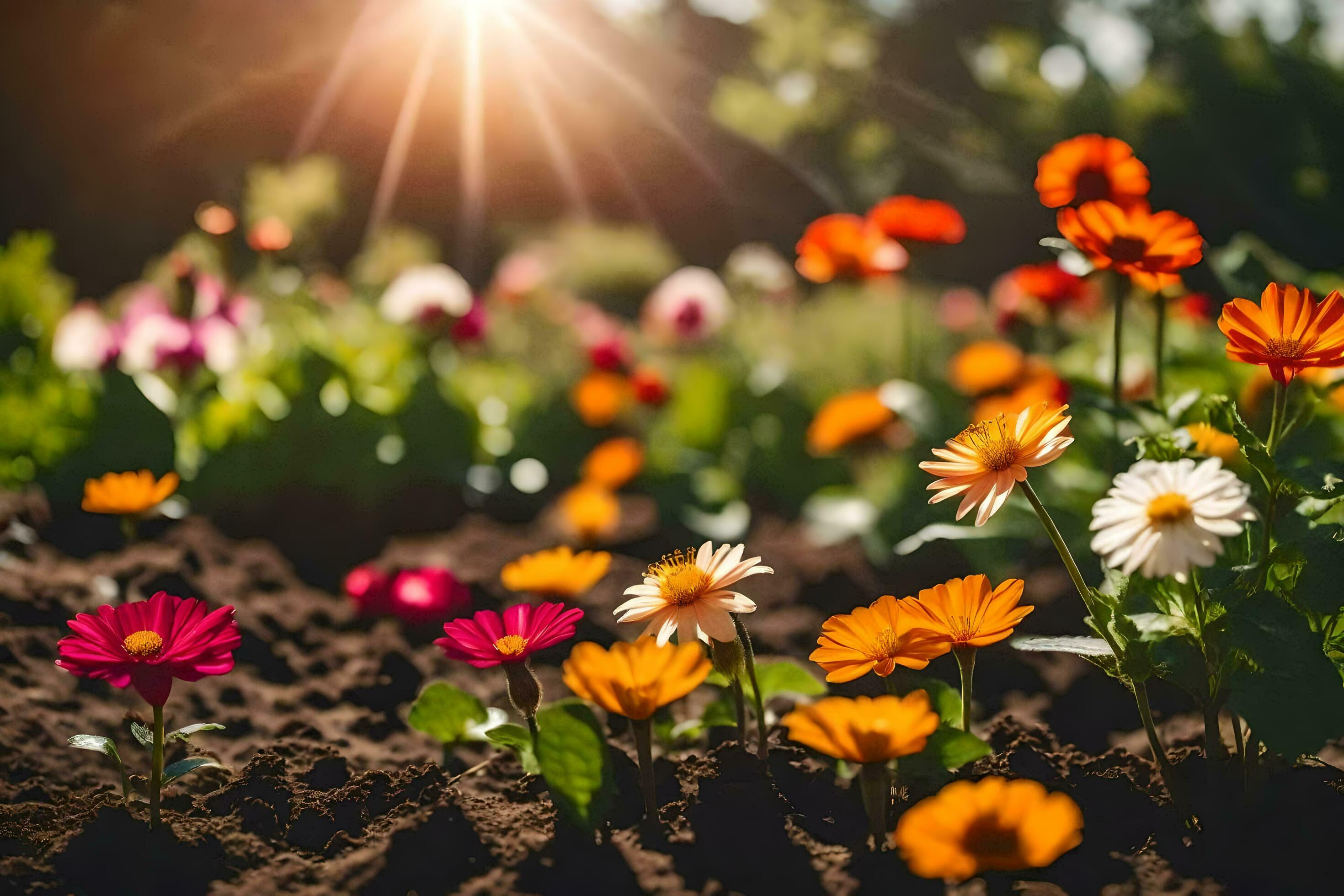 flowers in the garden. AI-Generated 31292519 Stock Photo at