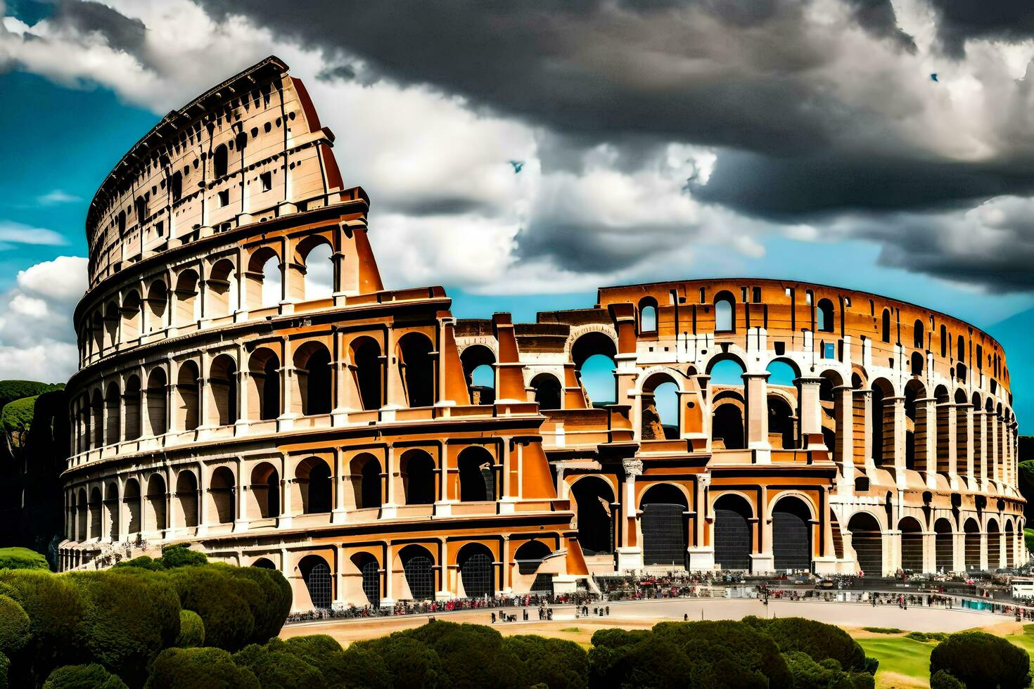 the colosseum in rome, italy. AI-Generated photo