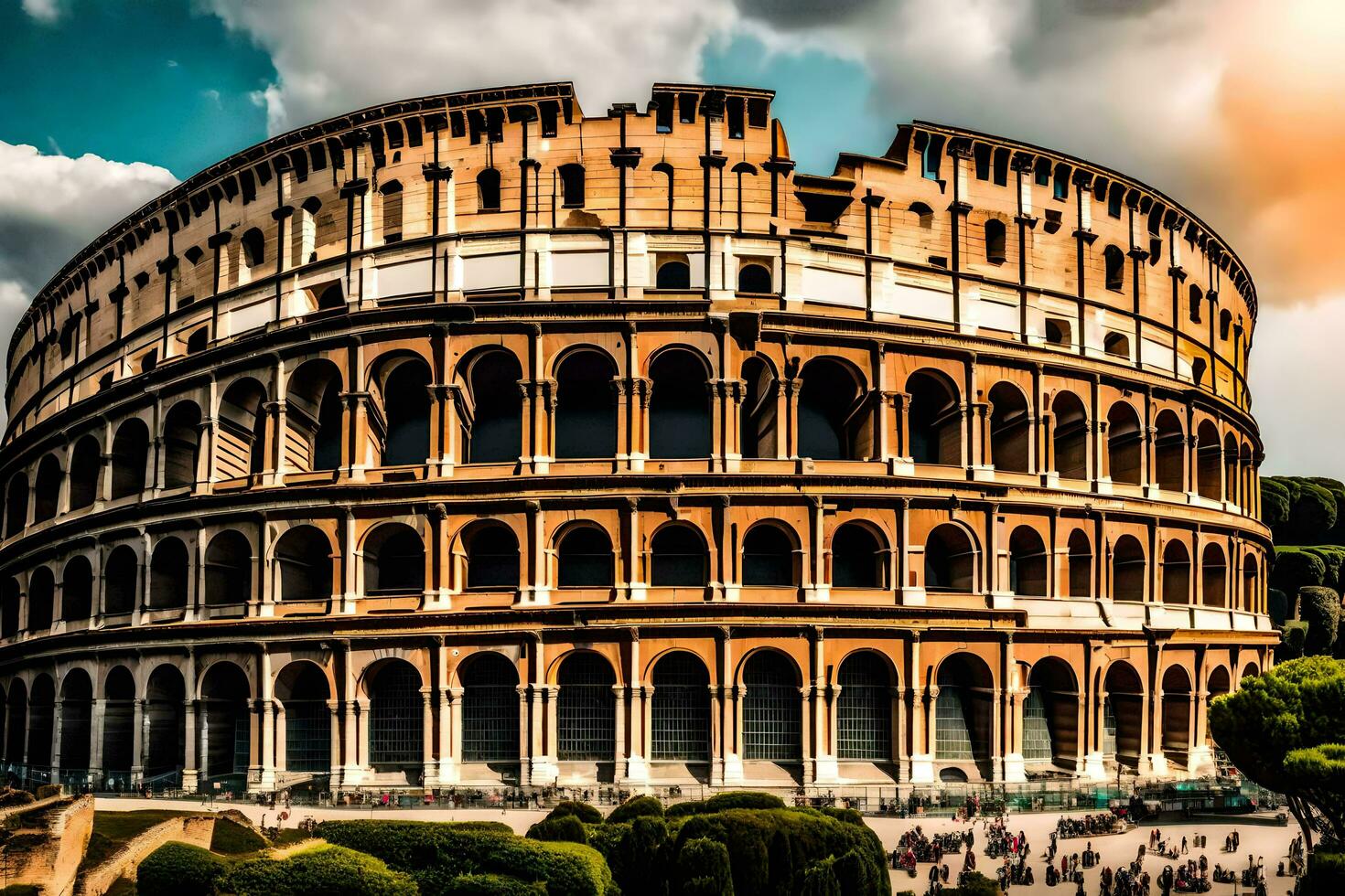 the colosseum in rome, italy. AI-Generated photo