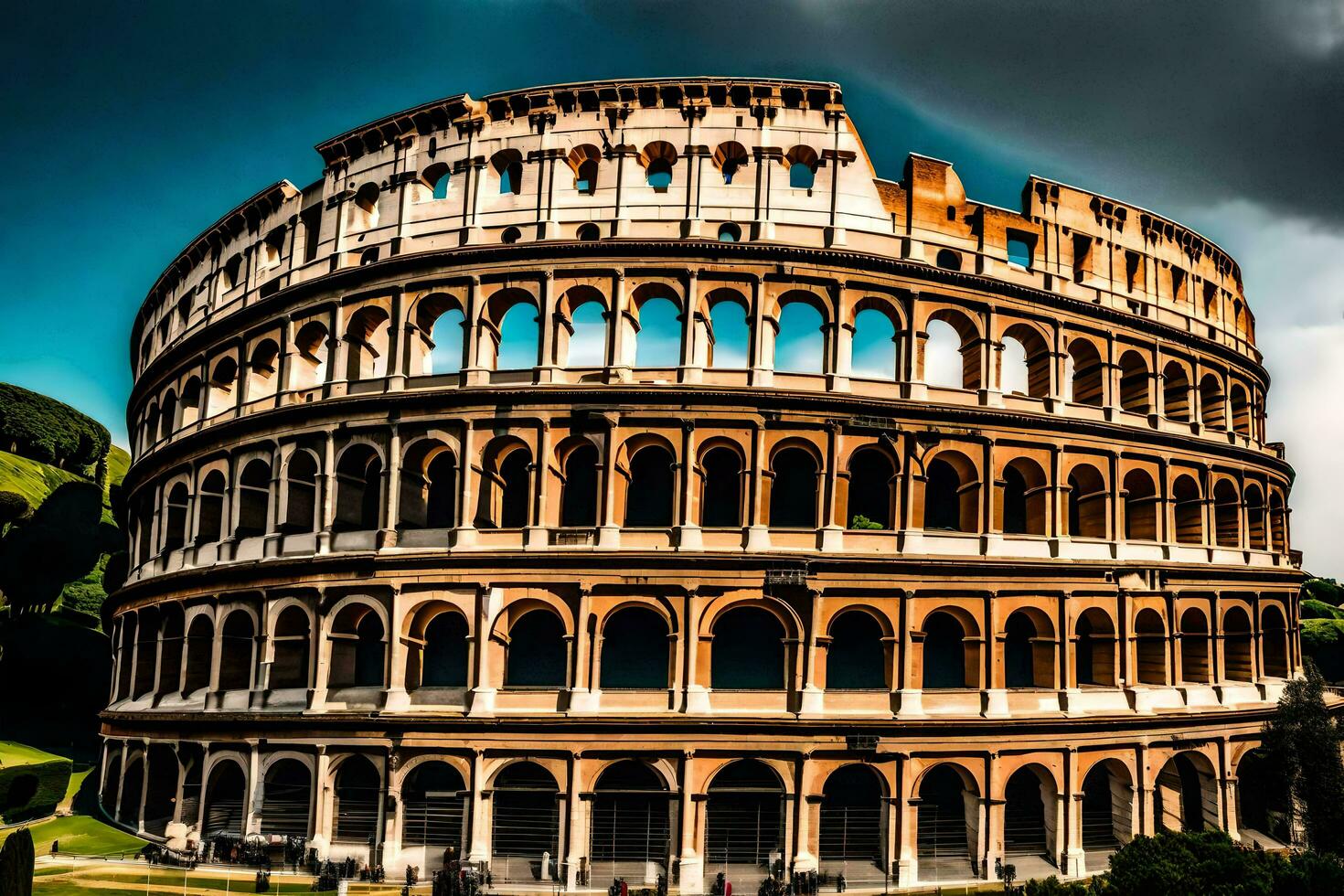 the colosseum in rome, italy. AI-Generated photo