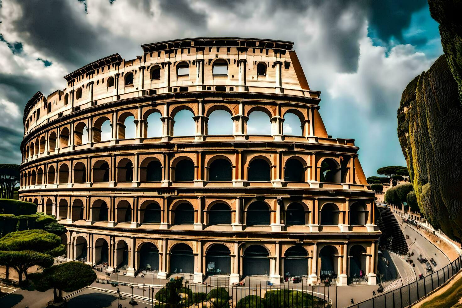 the colosseum in rome, italy. AI-Generated photo