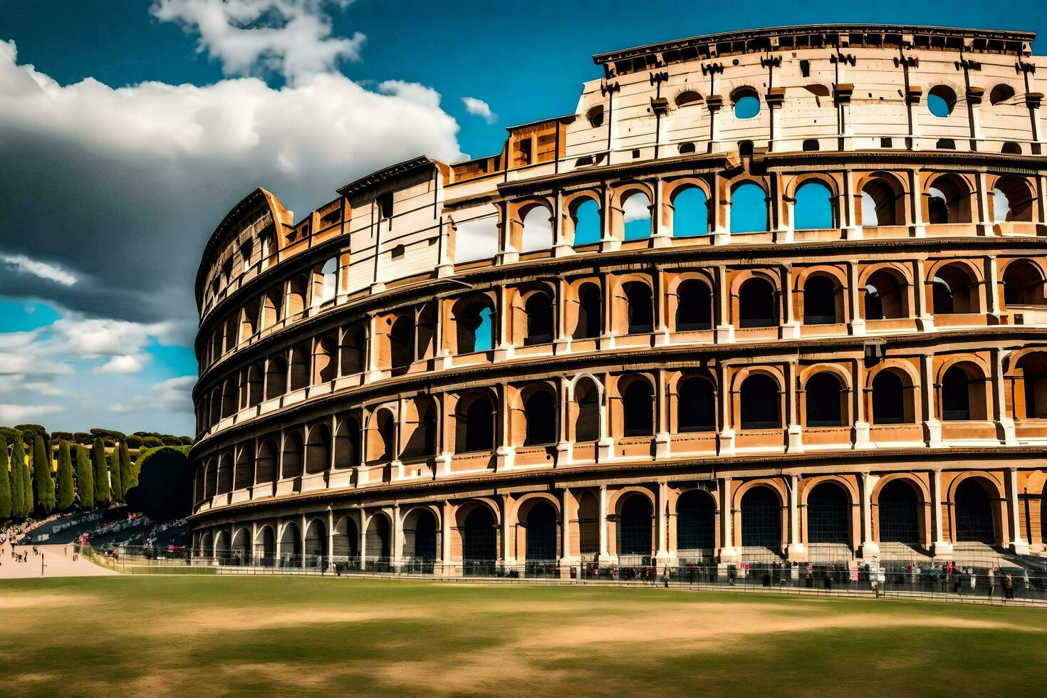 the colosseum in rome, italy. AI-Generated photo