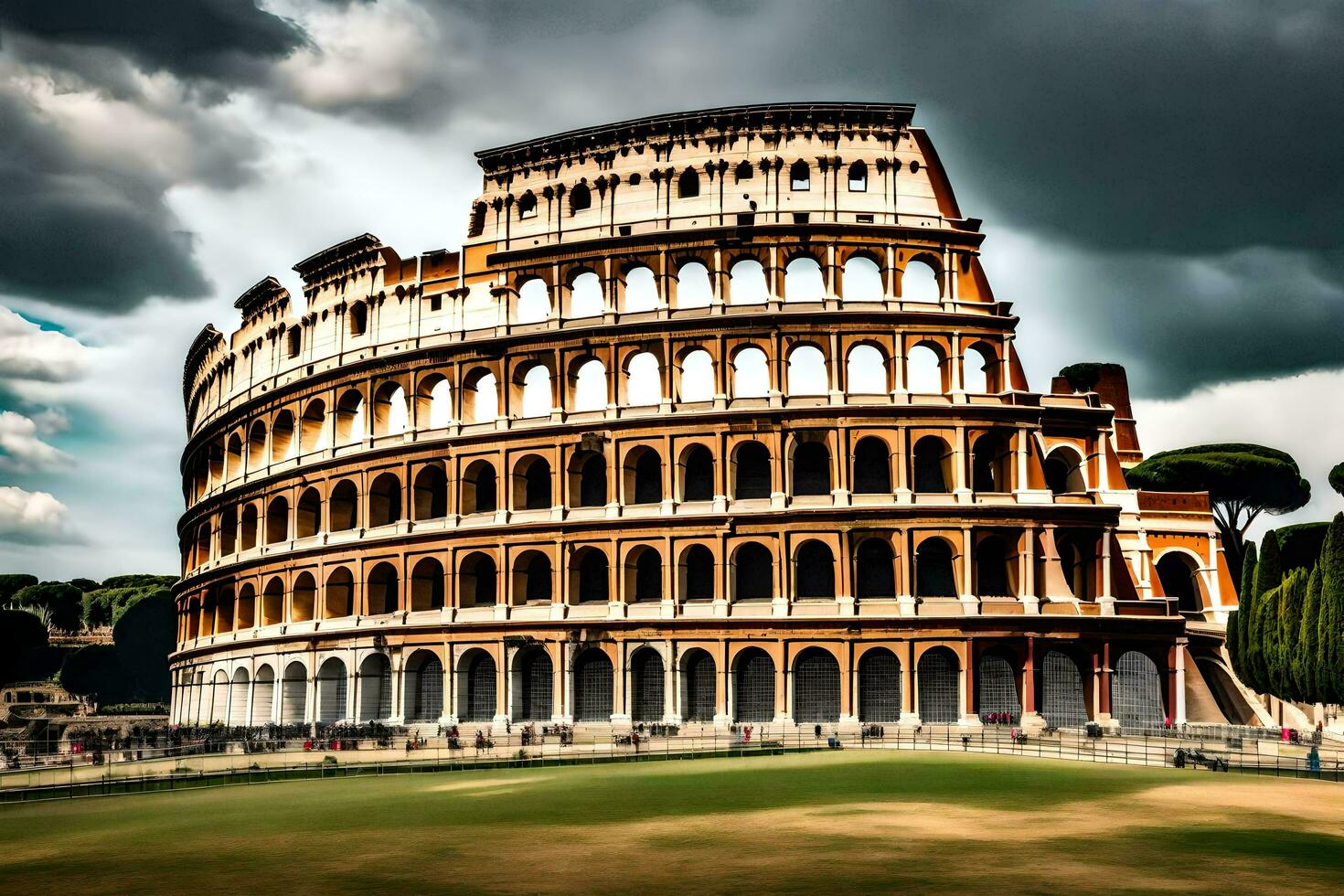 the colosseum in rome, italy. AI-Generated photo