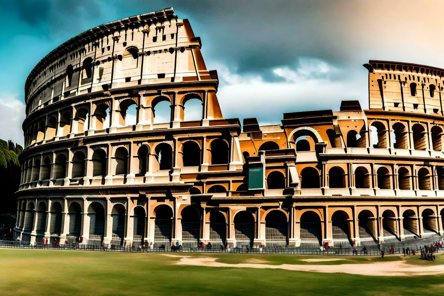 the colosseum in rome, italy. AI-Generated photo