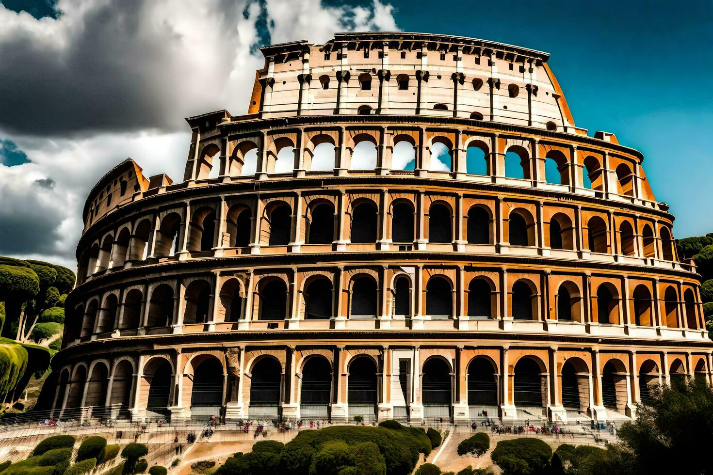 the colosseum in rome, italy. AI-Generated photo