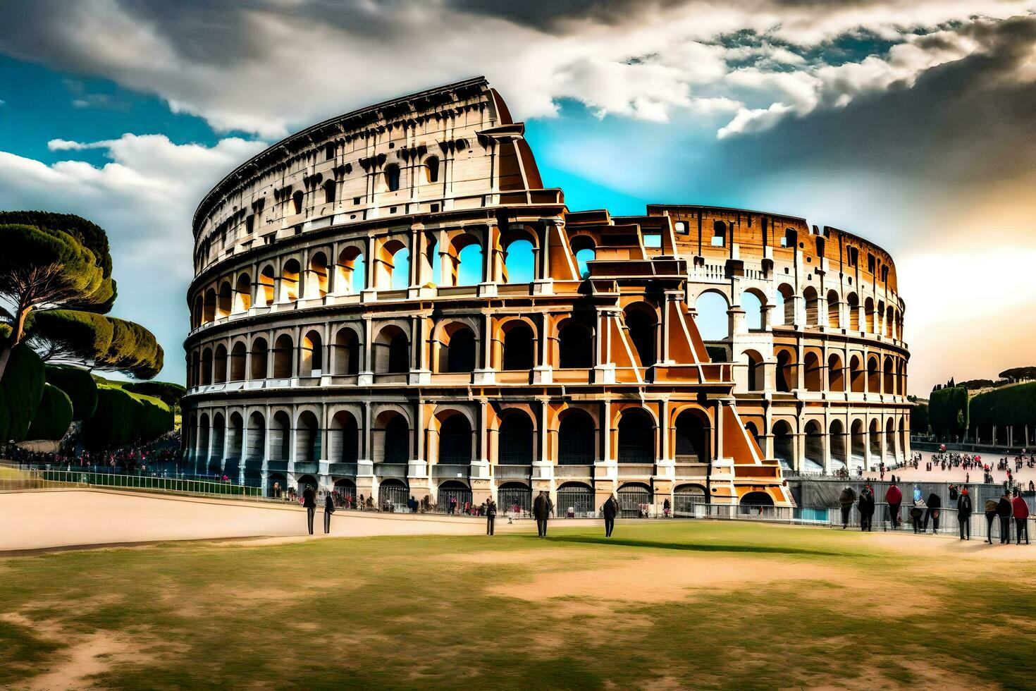 the colosseum in rome, italy. AI-Generated photo