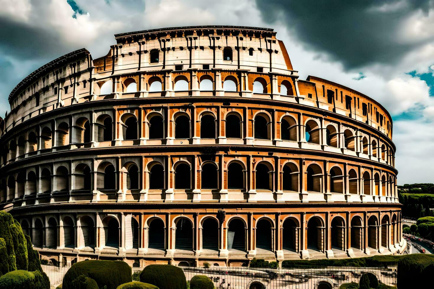 the colosseum in rome, italy. AI-Generated photo
