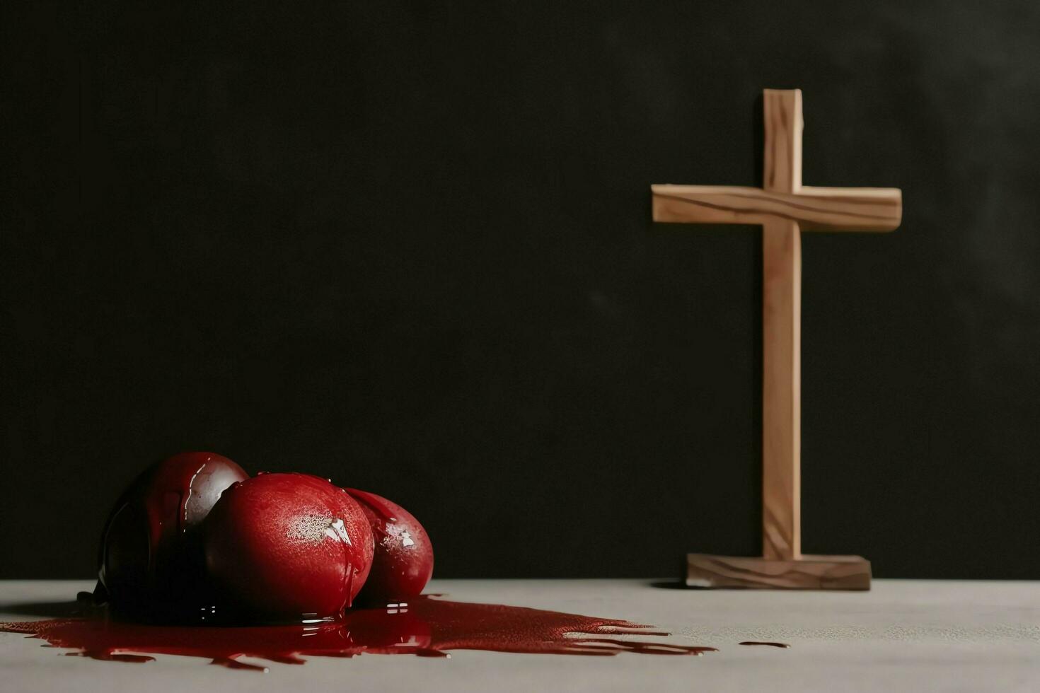 Happy good friday celebration concept with crown of thorns, bible, christian cross and copy space concept by AI Generated photo