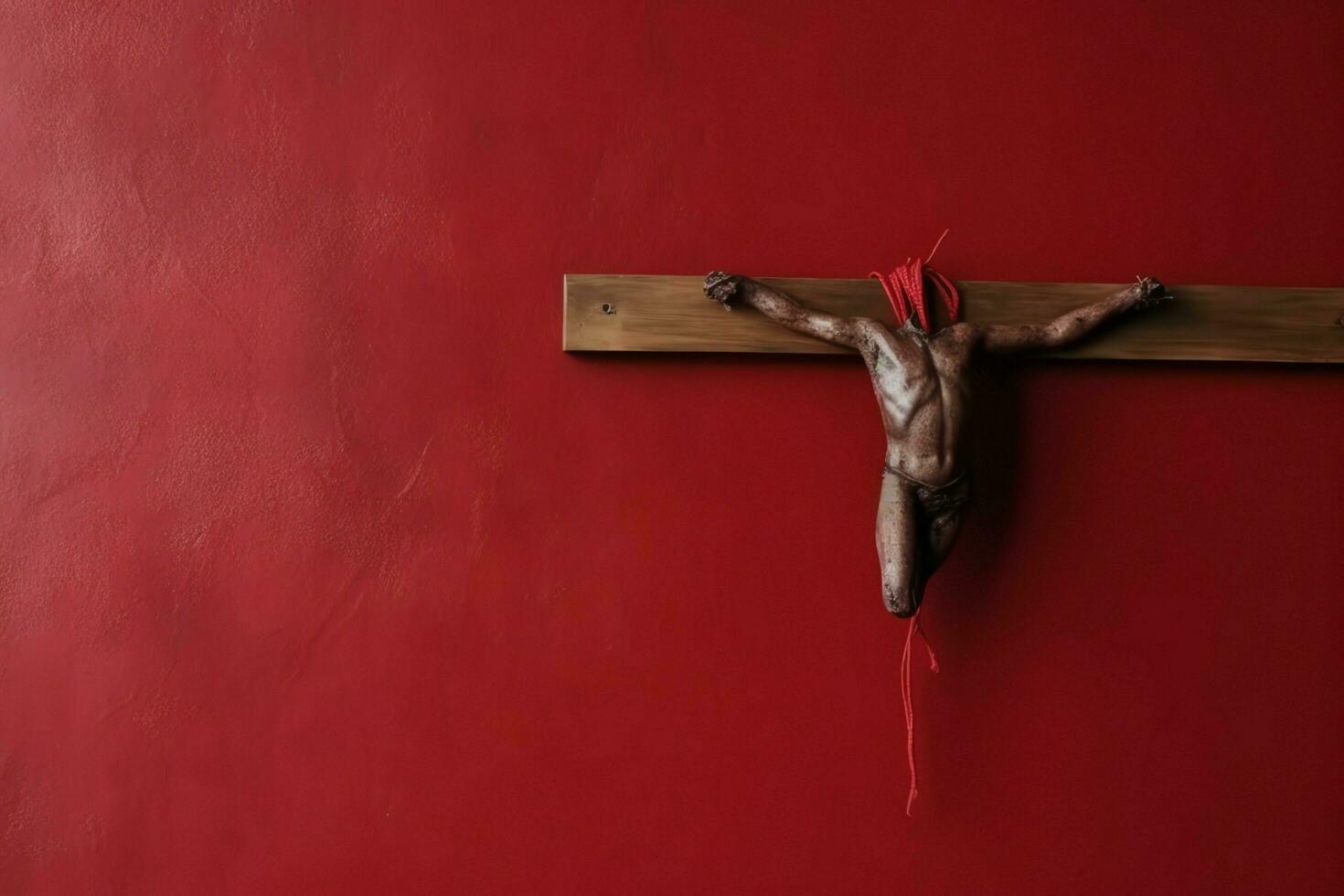 Happy good friday celebration concept with crown of thorns, bible, christian cross and copy space concept by AI Generated photo