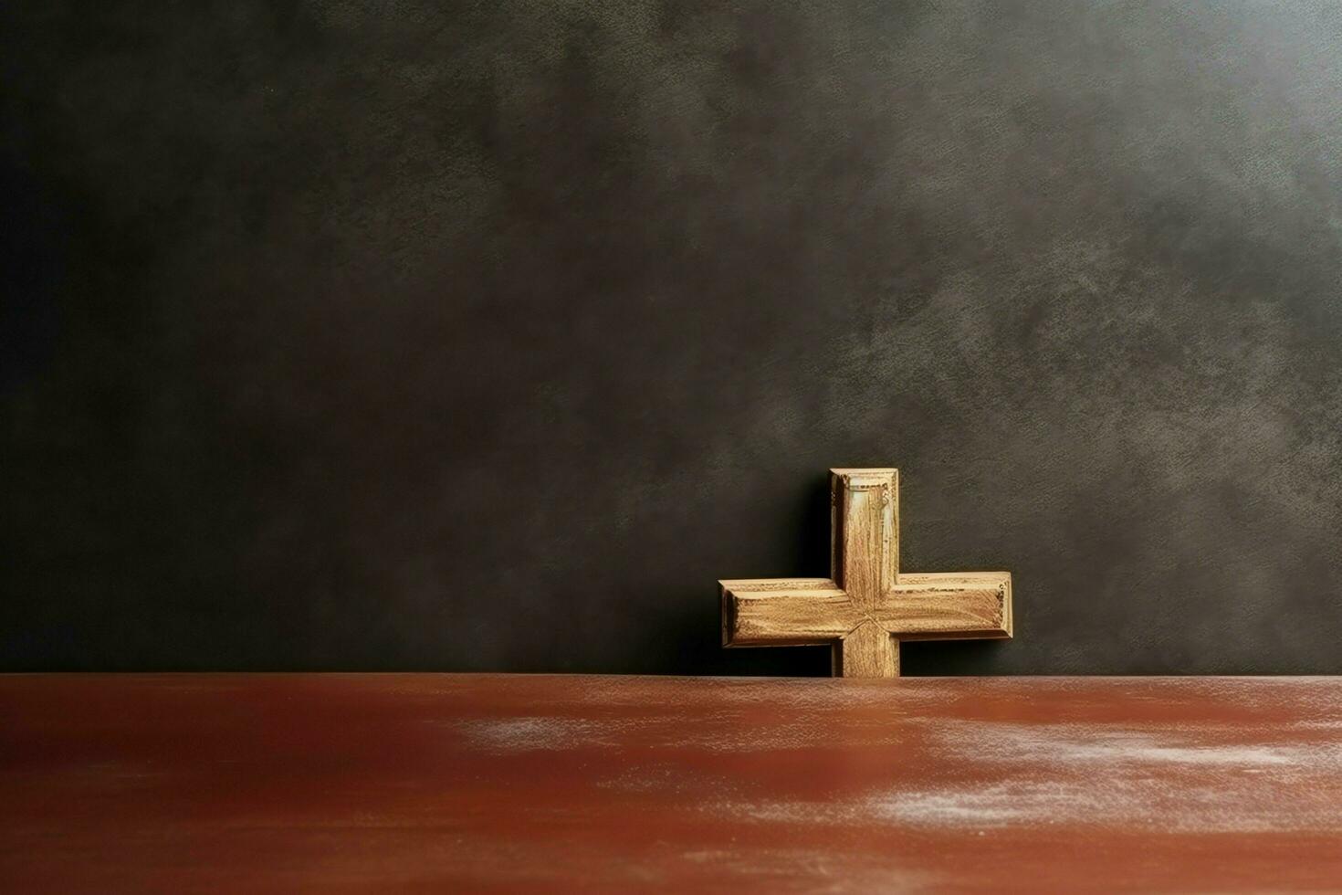Happy good friday celebration concept with crown of thorns, bible, christian cross and copy space concept by AI Generated photo