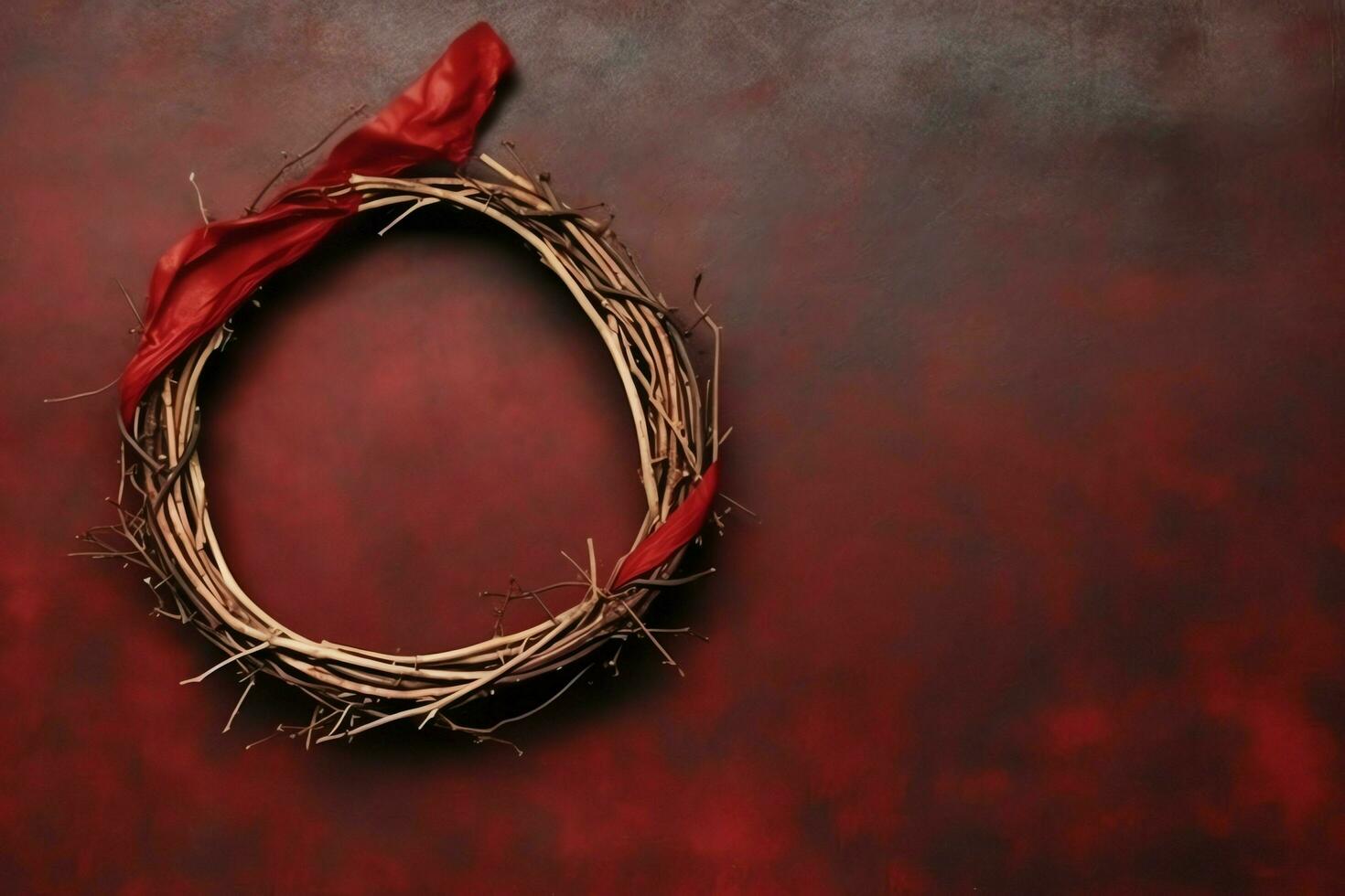 Happy good friday celebration concept with crown of thorns, bible, christian cross and copy space concept by AI Generated photo