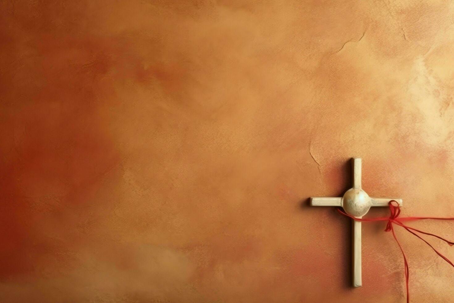 Happy good friday celebration concept with crown of thorns, bible, christian cross and copy space concept by AI Generated photo