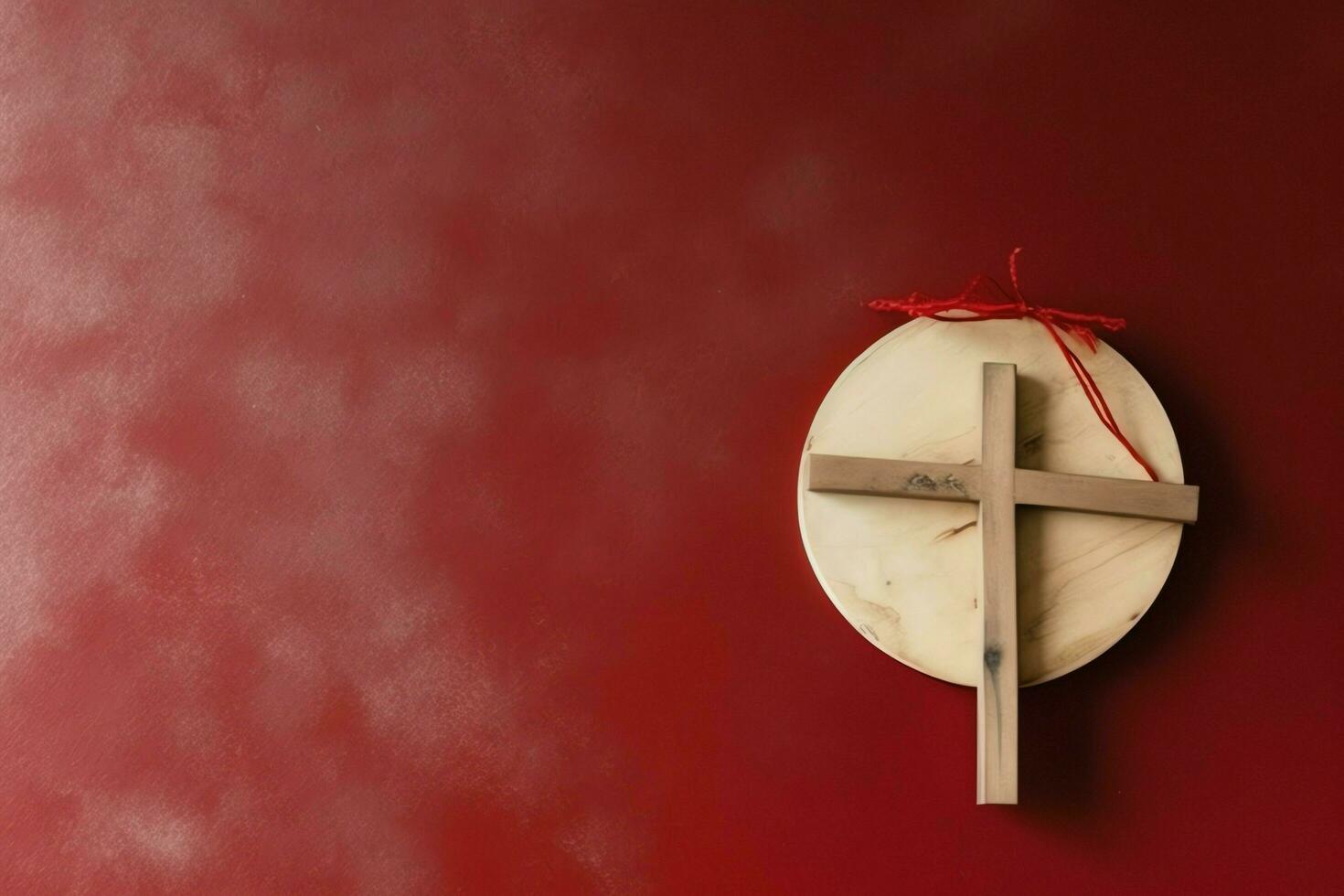 Happy good friday celebration concept with crown of thorns, bible, christian cross and copy space concept by AI Generated photo