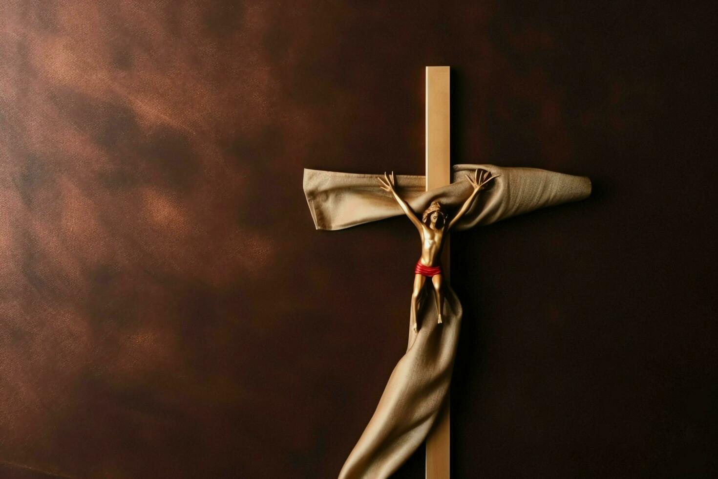 Happy good friday celebration concept with crown of thorns, bible, christian cross and copy space concept by AI Generated photo