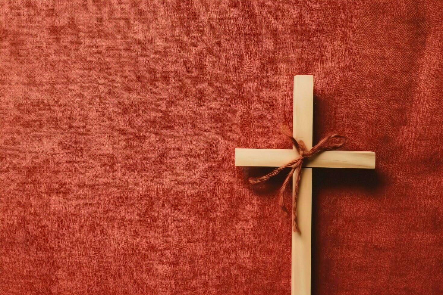 Happy good friday celebration concept with crown of thorns, bible, christian cross and copy space concept by AI Generated photo