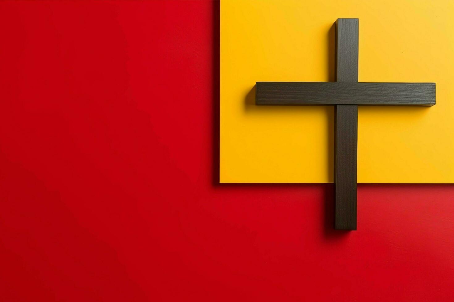 Happy good friday celebration concept with crown of thorns, bible, christian cross and copy space concept by AI Generated photo