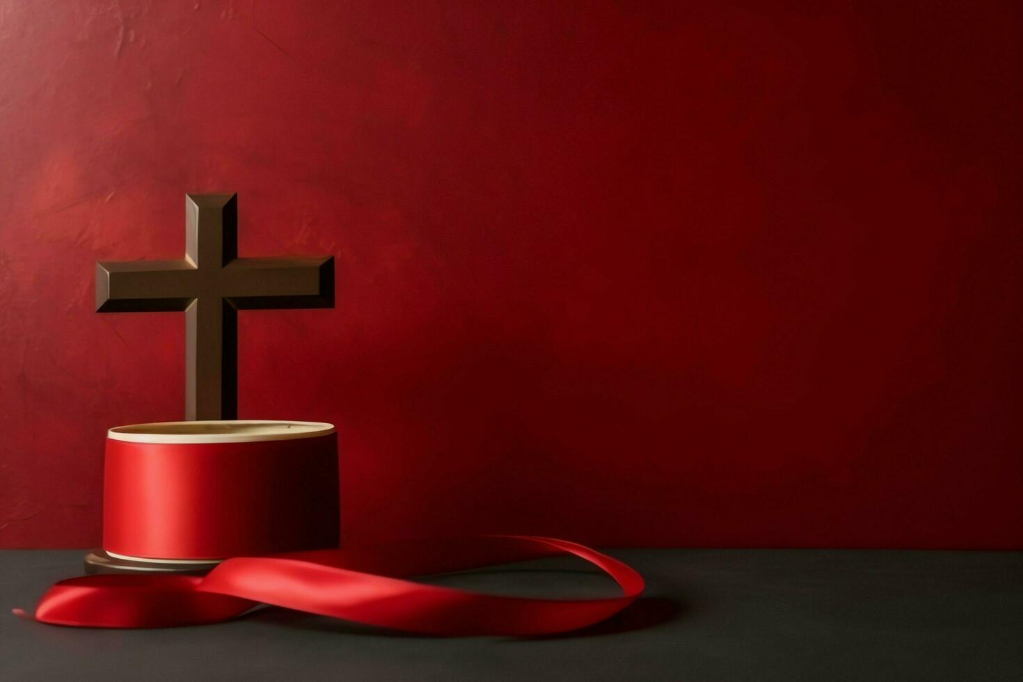 Happy good friday celebration concept with crown of thorns, bible, christian cross and copy space concept by AI Generated photo
