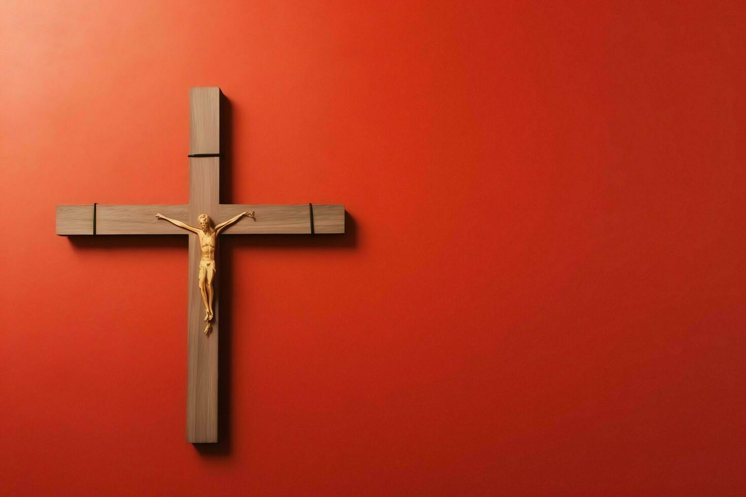 Happy good friday celebration concept with crown of thorns, bible, christian cross and copy space concept by AI Generated photo