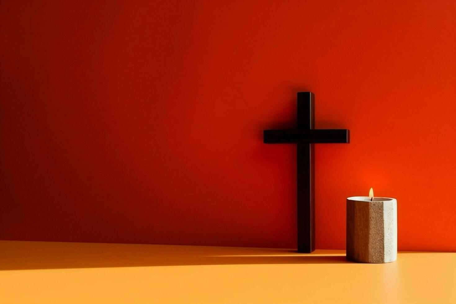 Happy good friday celebration concept with crown of thorns, bible, christian cross and copy space concept by AI Generated photo
