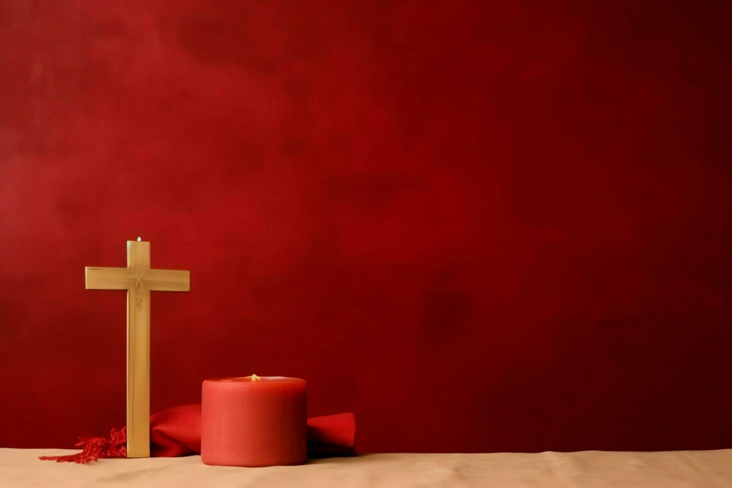 Happy good friday celebration concept with crown of thorns, bible, christian cross and copy space concept by AI Generated photo