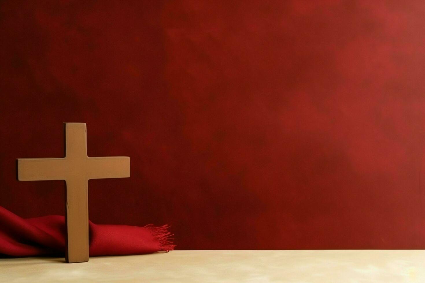 Happy good friday celebration concept with crown of thorns, bible, christian cross and copy space concept by AI Generated photo