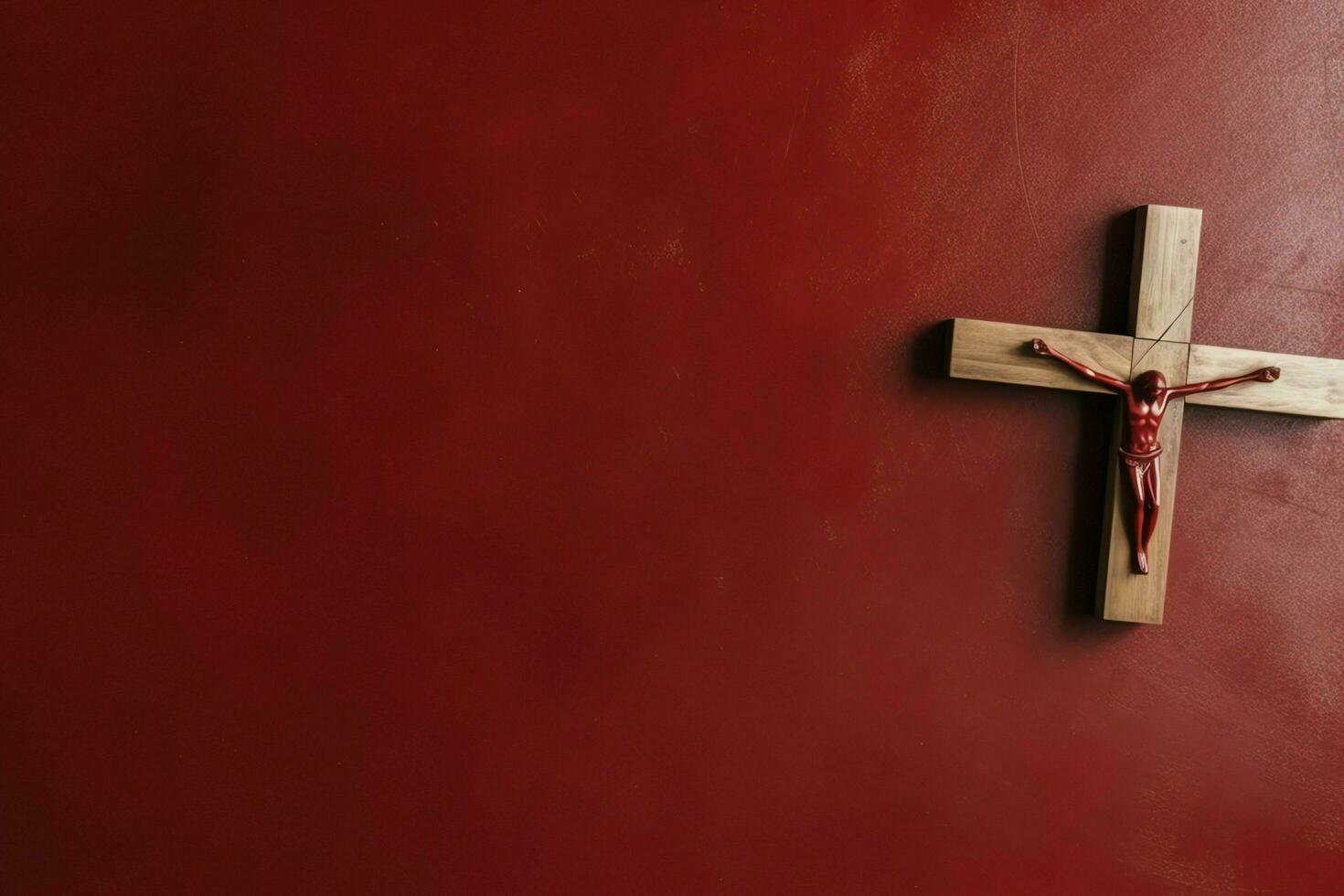 Happy good friday celebration concept with crown of thorns, bible, christian cross and copy space concept by AI Generated photo