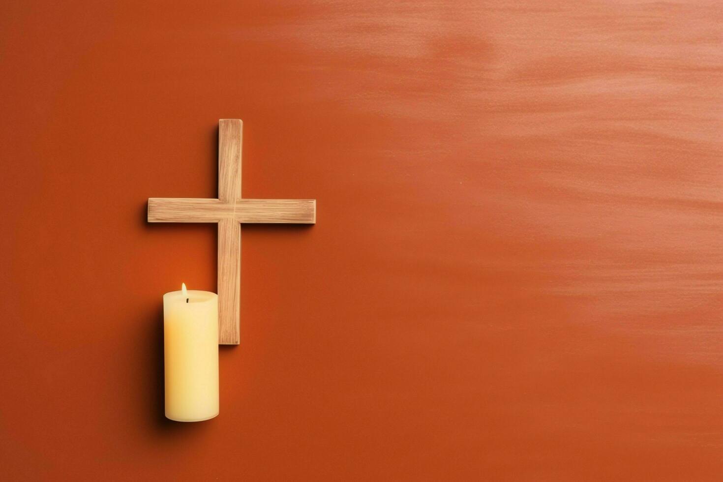 Happy good friday celebration concept with crown of thorns, bible, christian cross and copy space concept by AI Generated photo