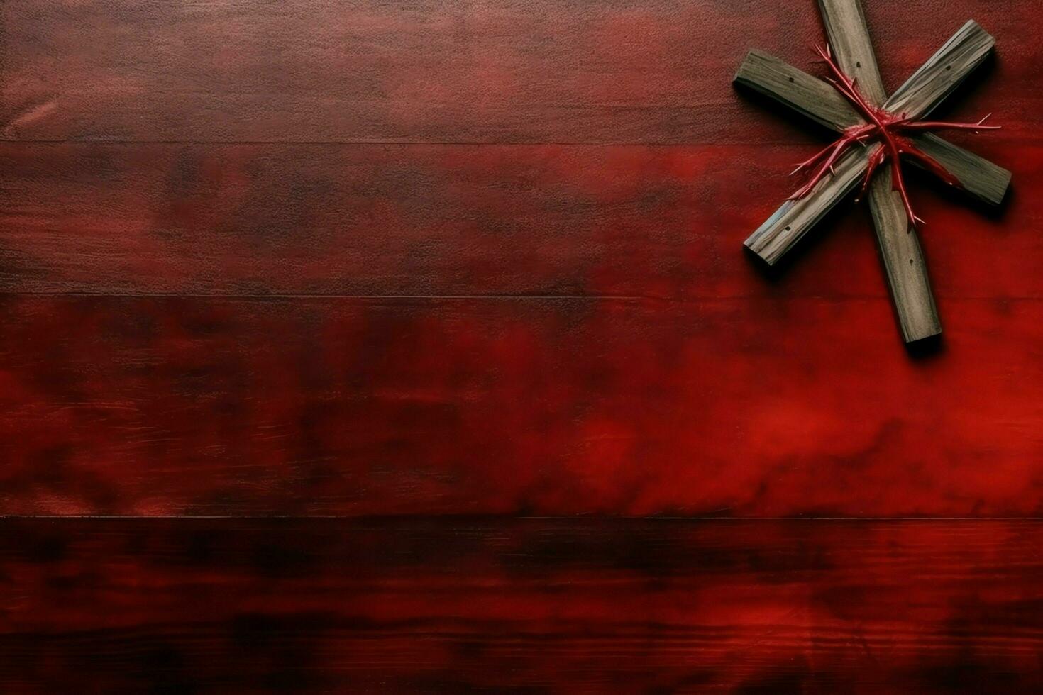 Happy good friday celebration concept with crown of thorns, bible, christian cross and copy space concept by AI Generated photo