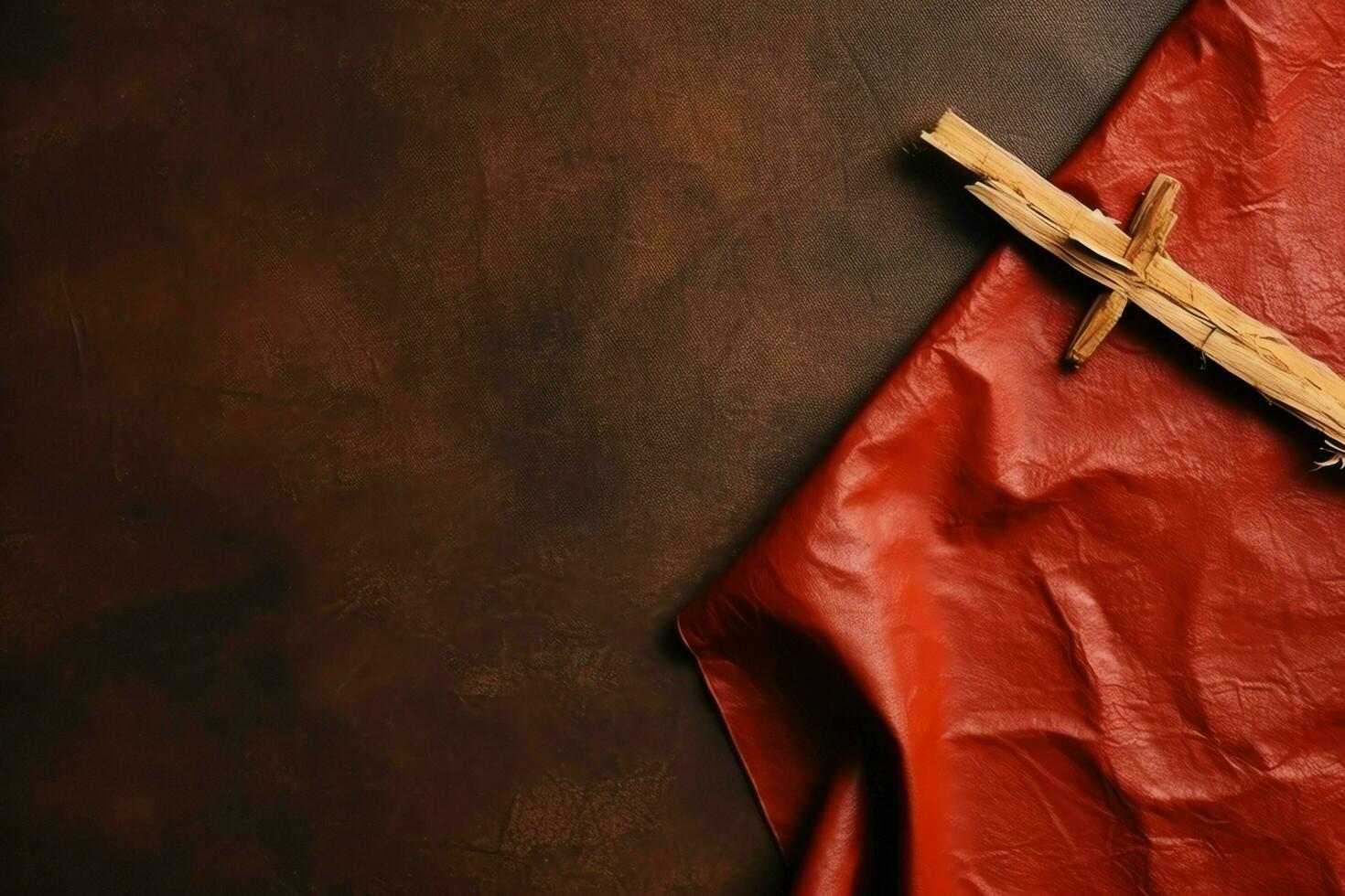 Happy good friday celebration concept with crown of thorns, bible, christian cross and copy space concept by AI Generated photo