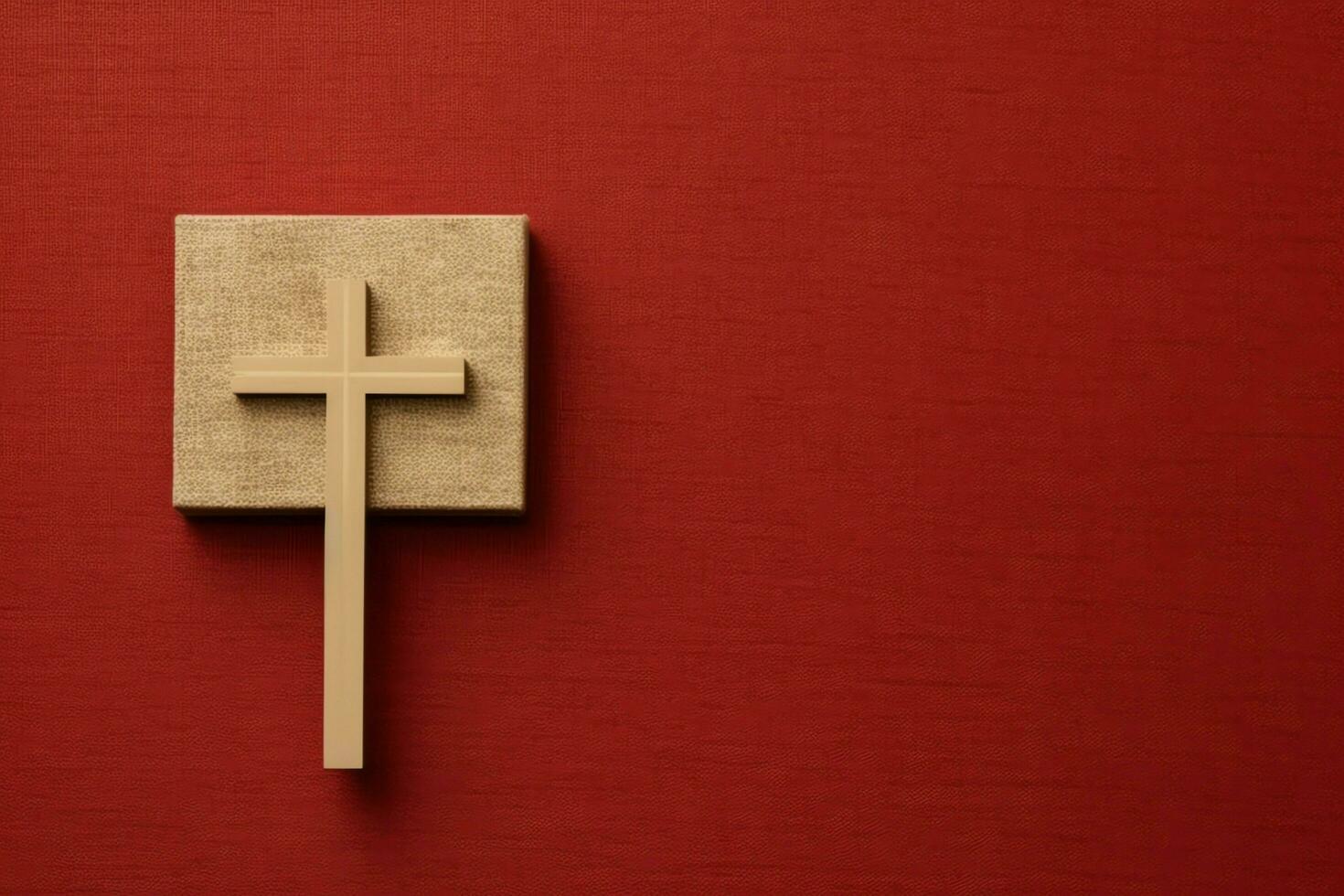 Happy good friday celebration concept with crown of thorns, bible, christian cross and copy space concept by AI Generated photo