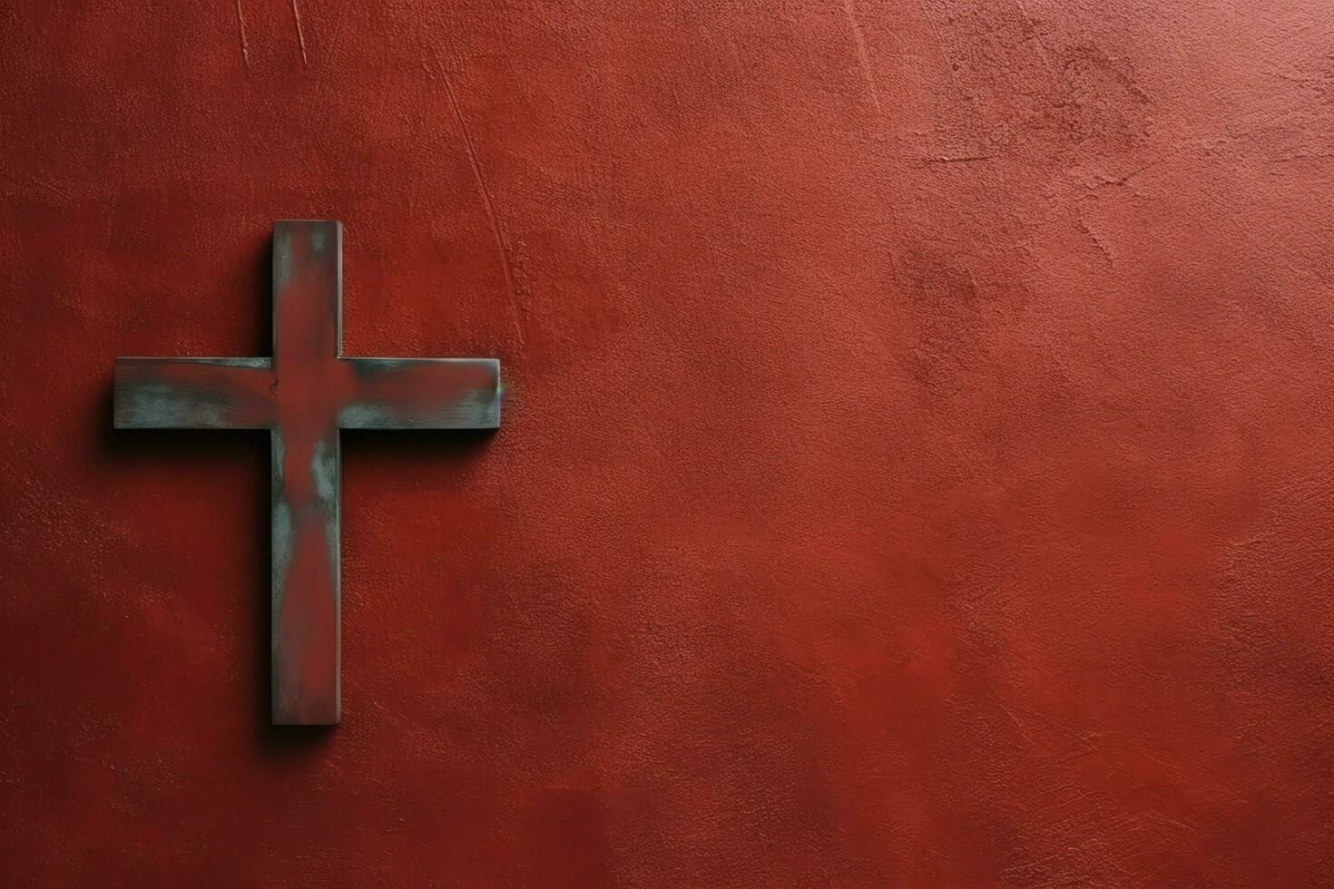Happy good friday celebration concept with crown of thorns, bible, christian cross and copy space concept by AI Generated photo