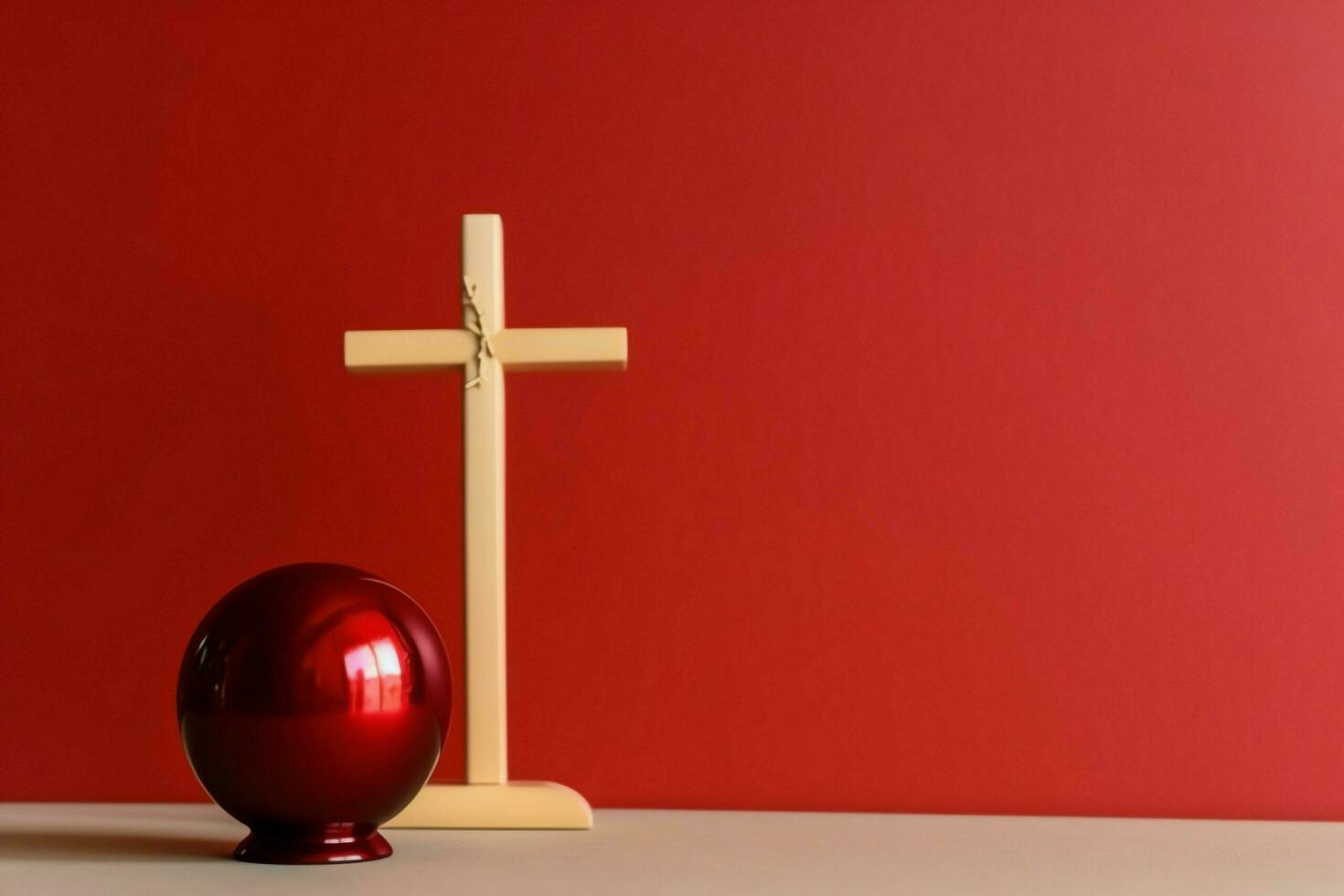 Happy good friday celebration concept with crown of thorns, bible, christian cross and copy space concept by AI Generated photo