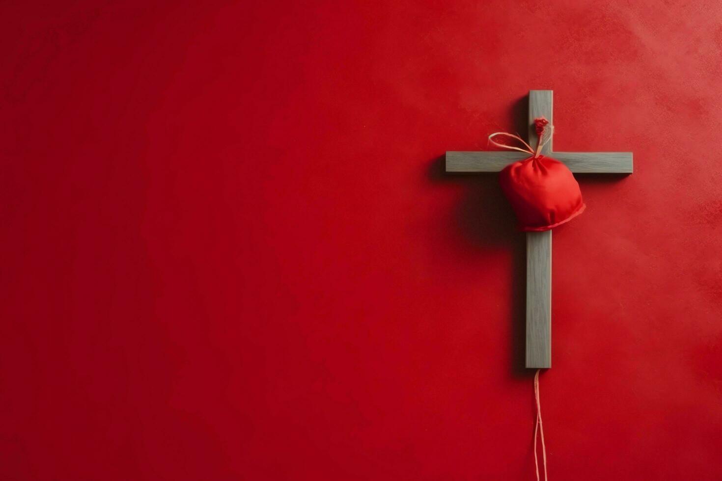 Happy good friday celebration concept with crown of thorns, bible, christian cross and copy space concept by AI Generated photo