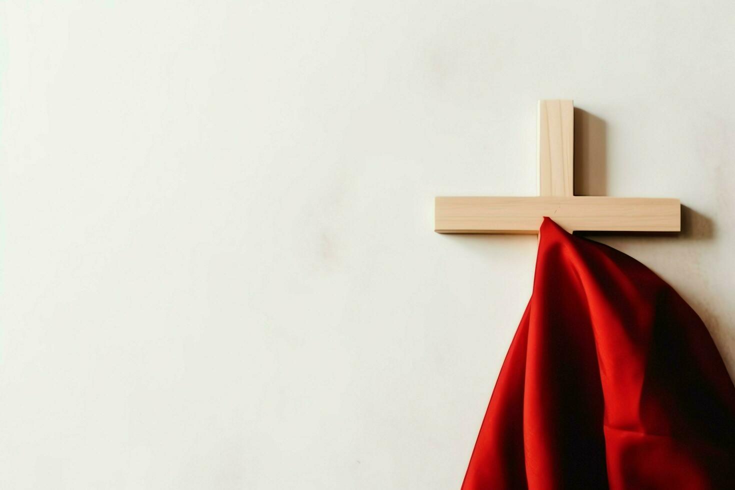 Happy good friday celebration concept with crown of thorns, bible, christian cross and copy space concept by AI Generated photo
