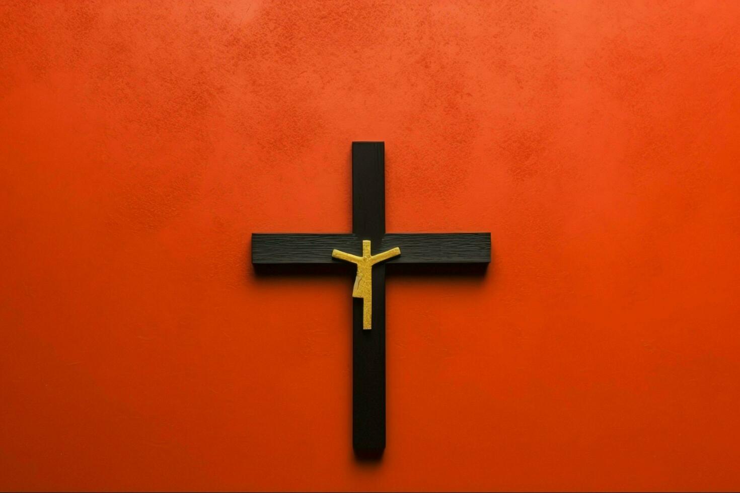 Happy good friday celebration concept with crown of thorns, bible, christian cross and copy space concept by AI Generated photo