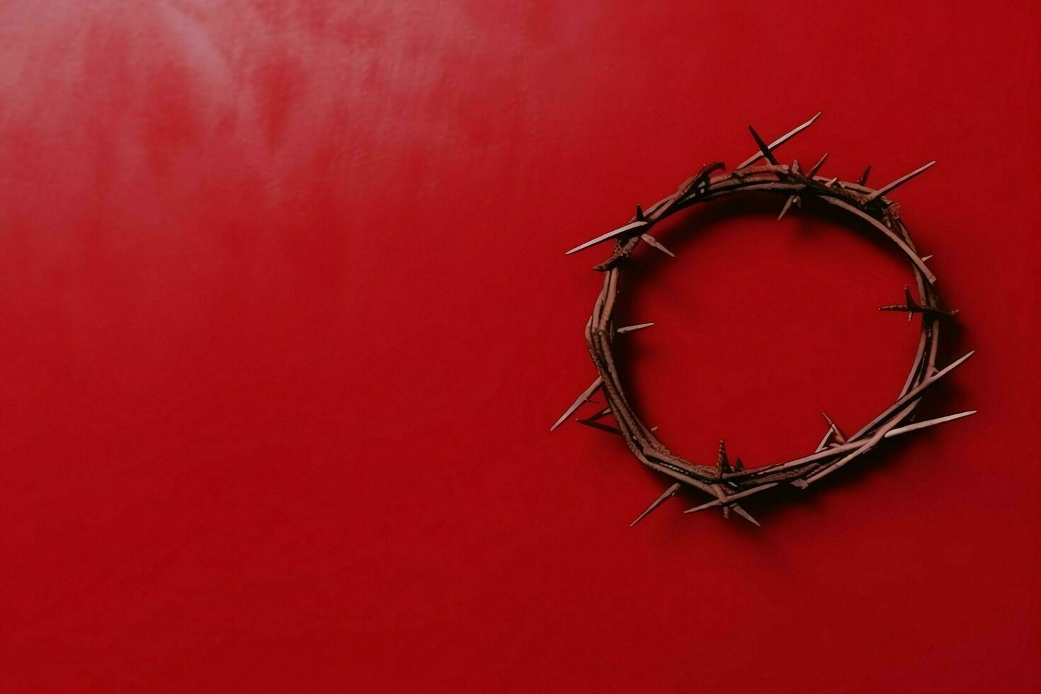 Happy good friday celebration concept with crown of thorns, bible, christian cross and copy space concept by AI Generated photo