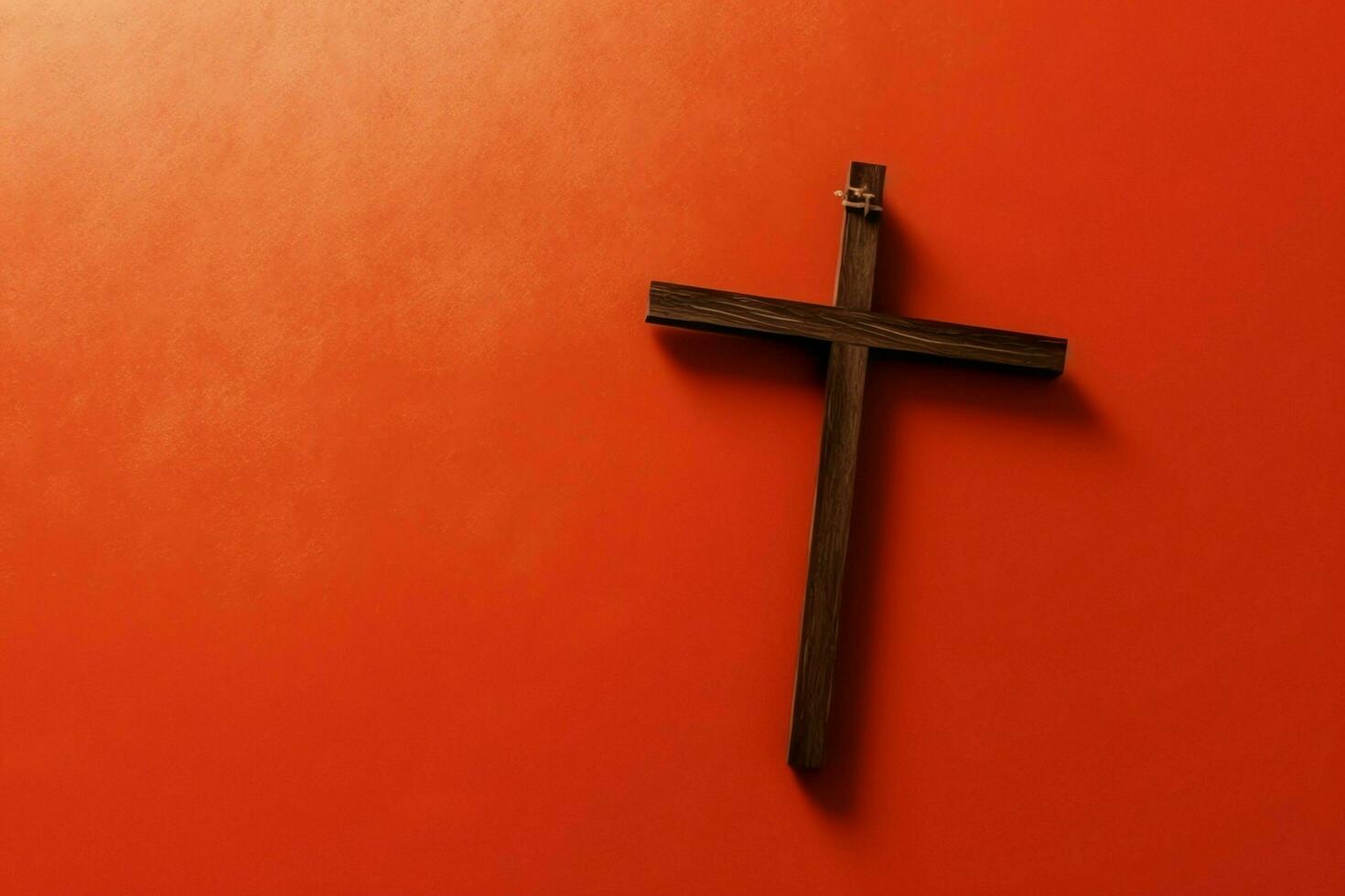 Happy good friday celebration concept with crown of thorns, bible, christian cross and copy space concept by AI Generated photo