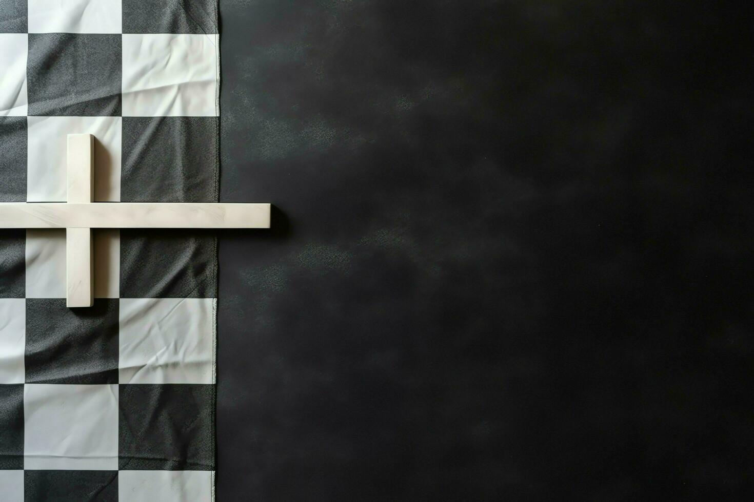 Happy good friday celebration concept with crown of thorns, bible, christian cross and copy space concept by AI Generated photo