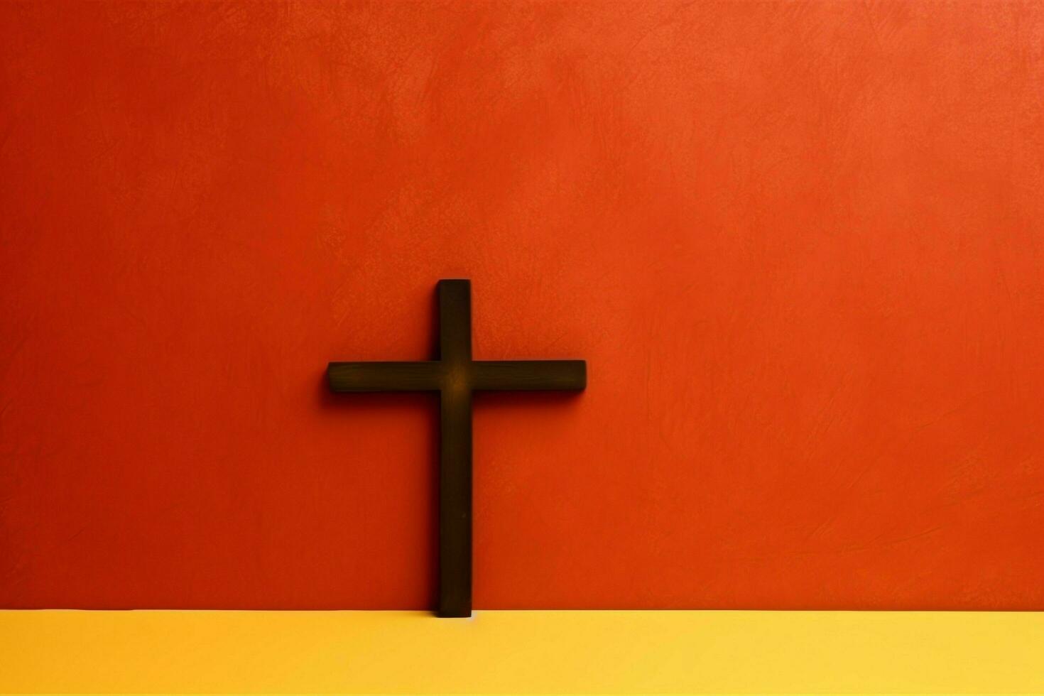 Happy good friday celebration concept with crown of thorns, bible, christian cross and copy space concept by AI Generated photo