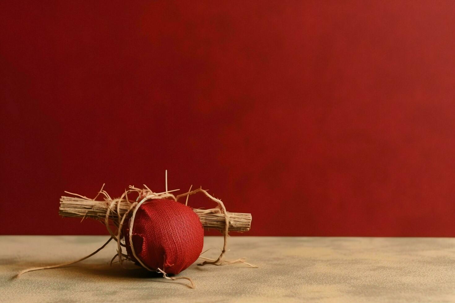 Happy good friday celebration concept with crown of thorns, bible, christian cross and copy space concept by AI Generated photo