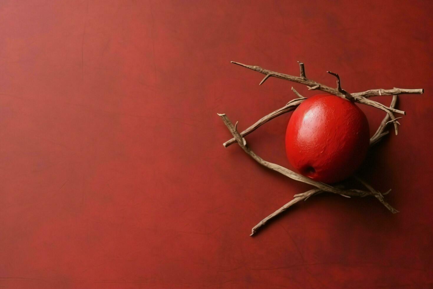 Happy good friday celebration concept with crown of thorns, bible, christian cross and copy space concept by AI Generated photo