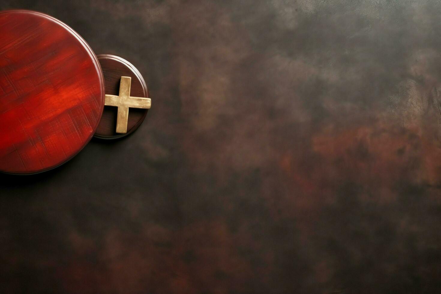 Happy good friday celebration concept with crown of thorns, bible, christian cross and copy space concept by AI Generated photo