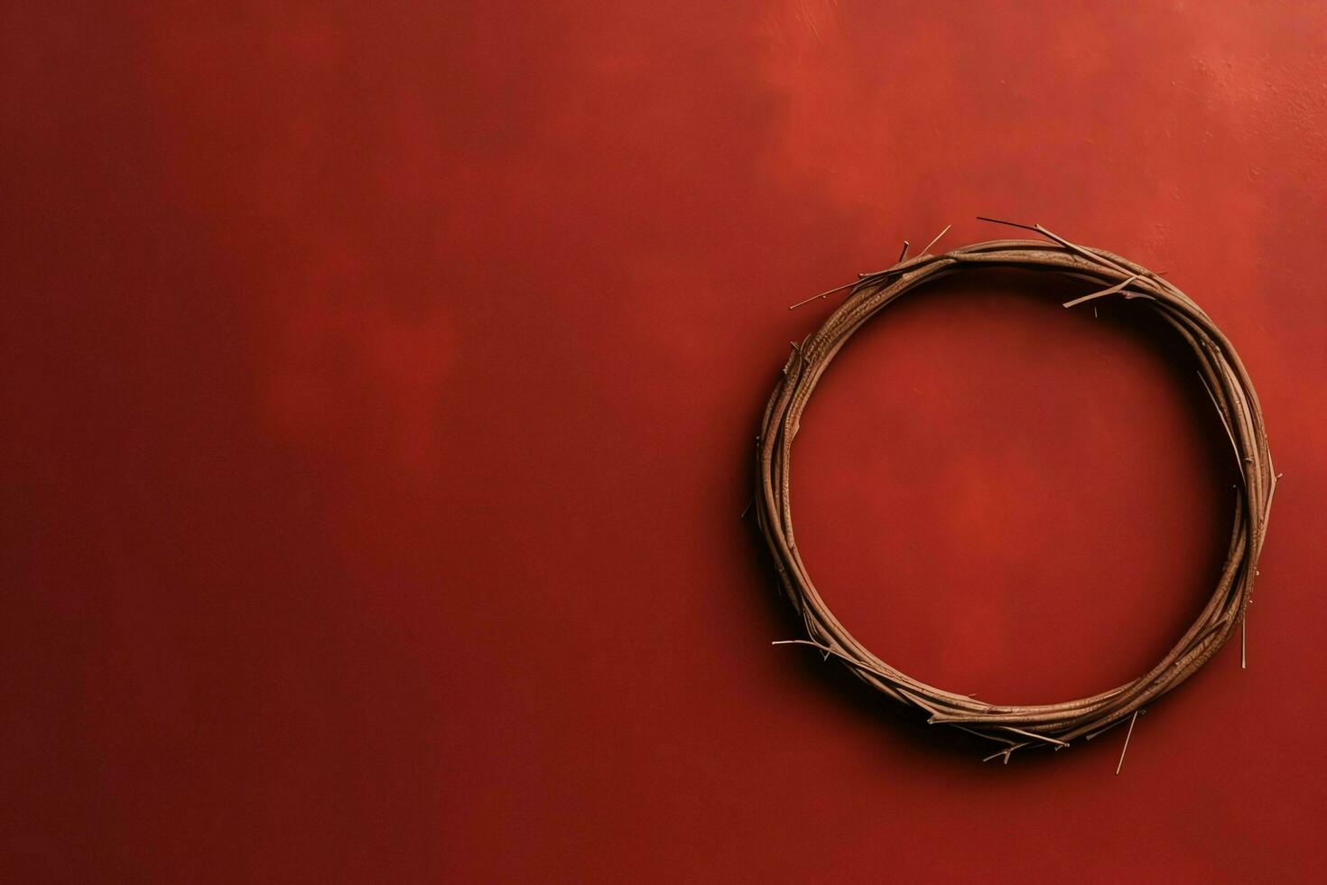 Happy good friday celebration concept with crown of thorns, bible, christian cross and copy space concept by AI Generated photo