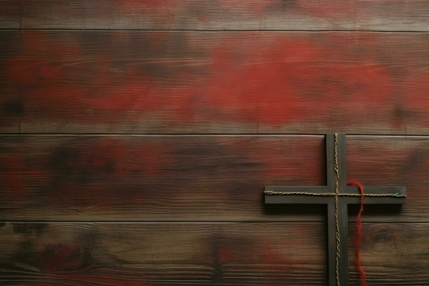 Happy good friday celebration concept with crown of thorns, bible, christian cross and copy space concept by AI Generated photo