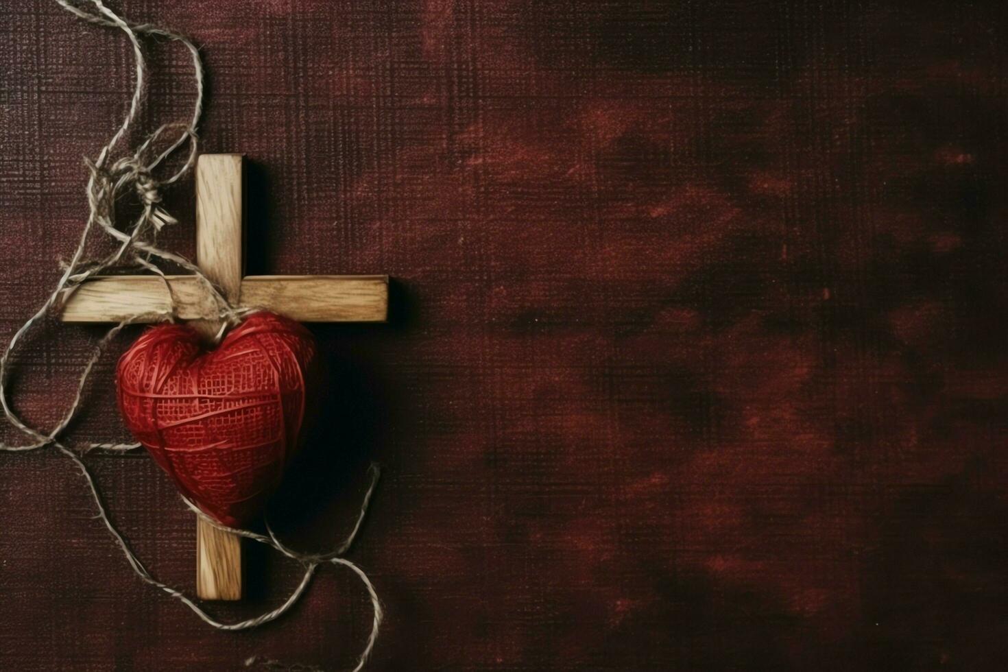 Happy good friday celebration concept with crown of thorns, bible, christian cross and copy space concept by AI Generated photo