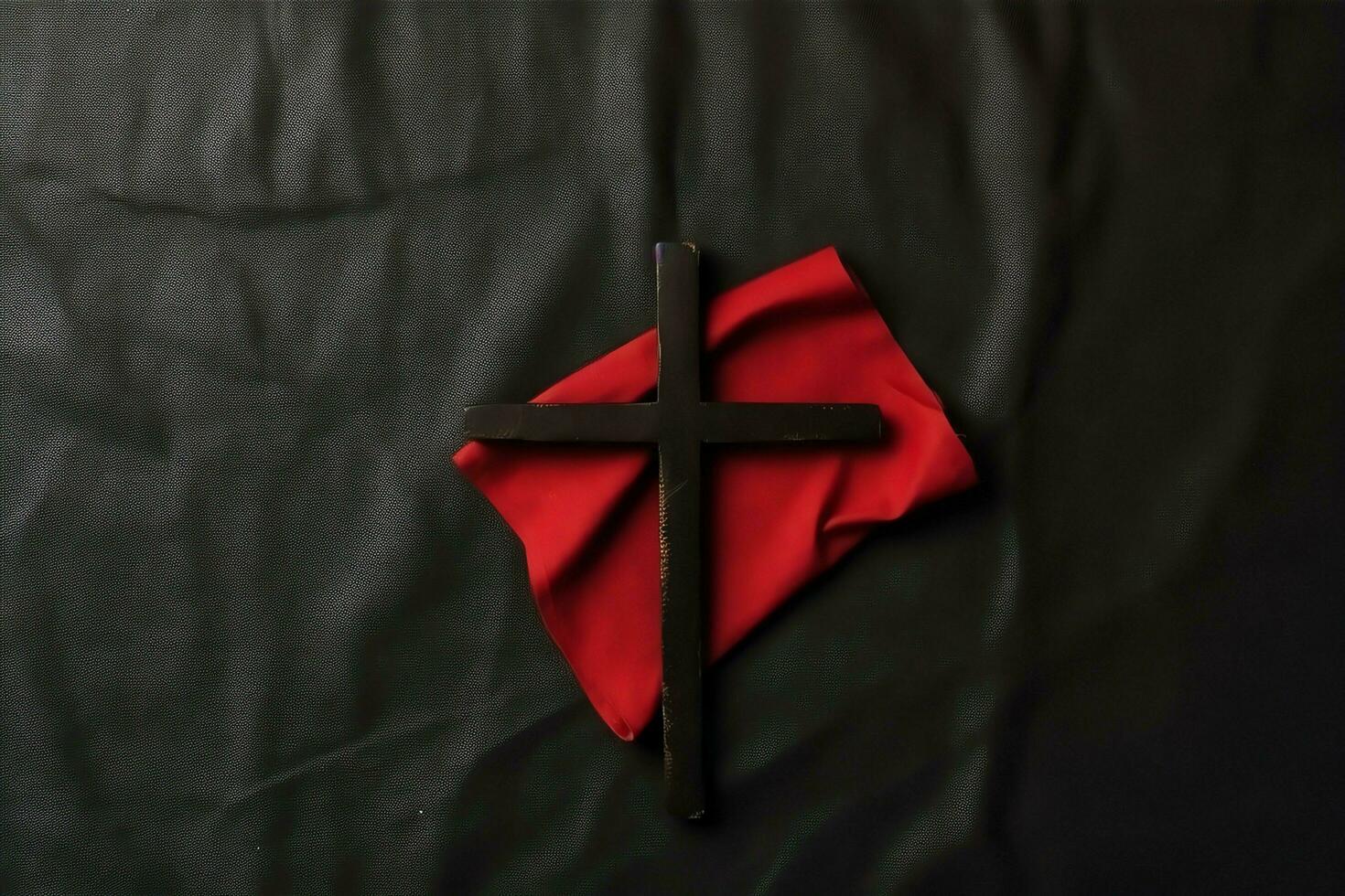 Happy good friday celebration concept with crown of thorns, bible, christian cross and copy space concept by AI Generated photo