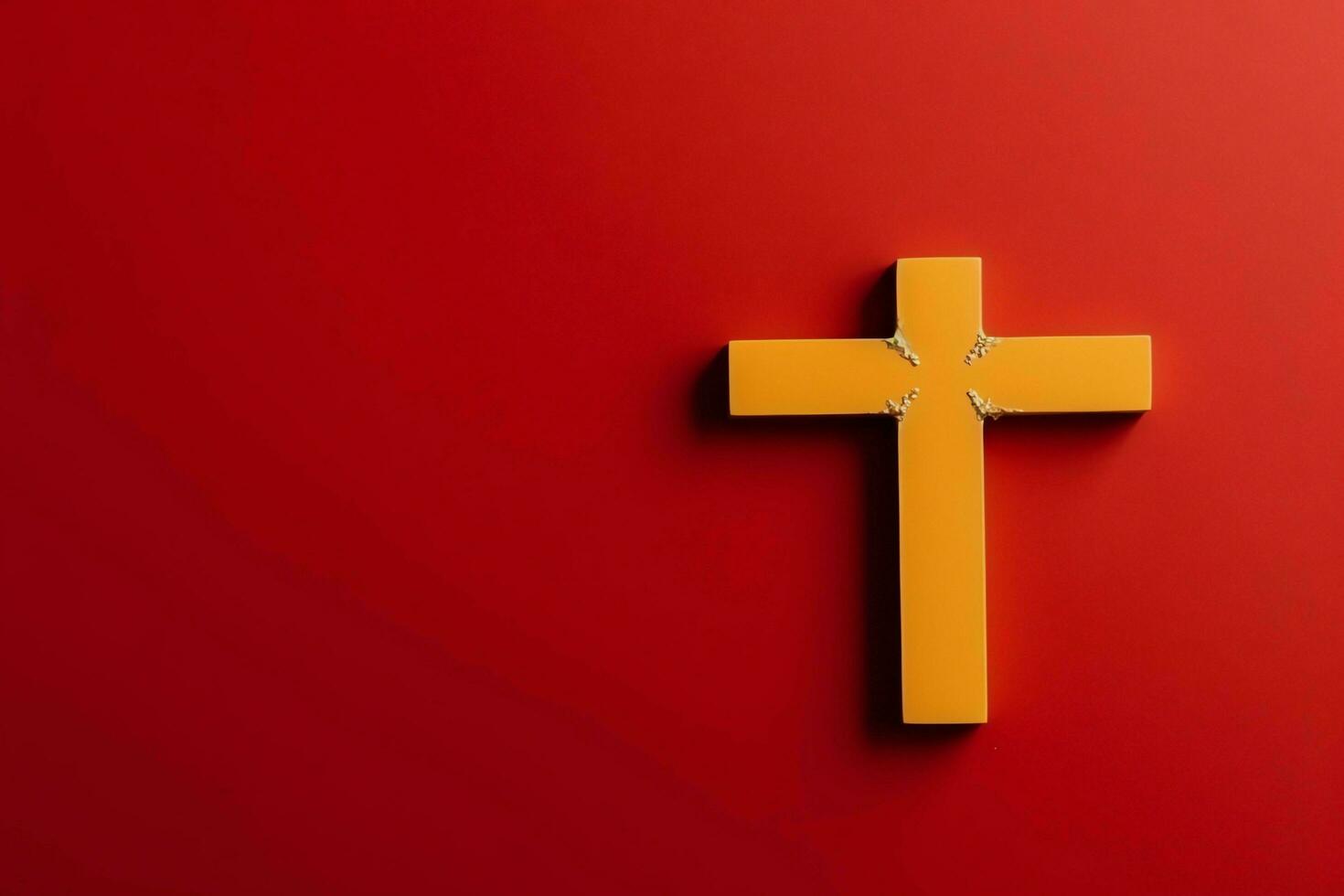 Happy good friday celebration concept with crown of thorns, bible, christian cross and copy space concept by AI Generated photo