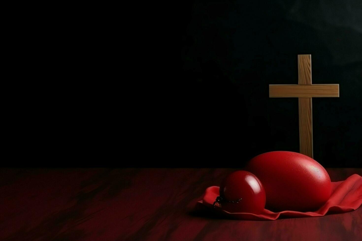 Happy good friday celebration concept with crown of thorns, bible, christian cross and copy space concept by AI Generated photo