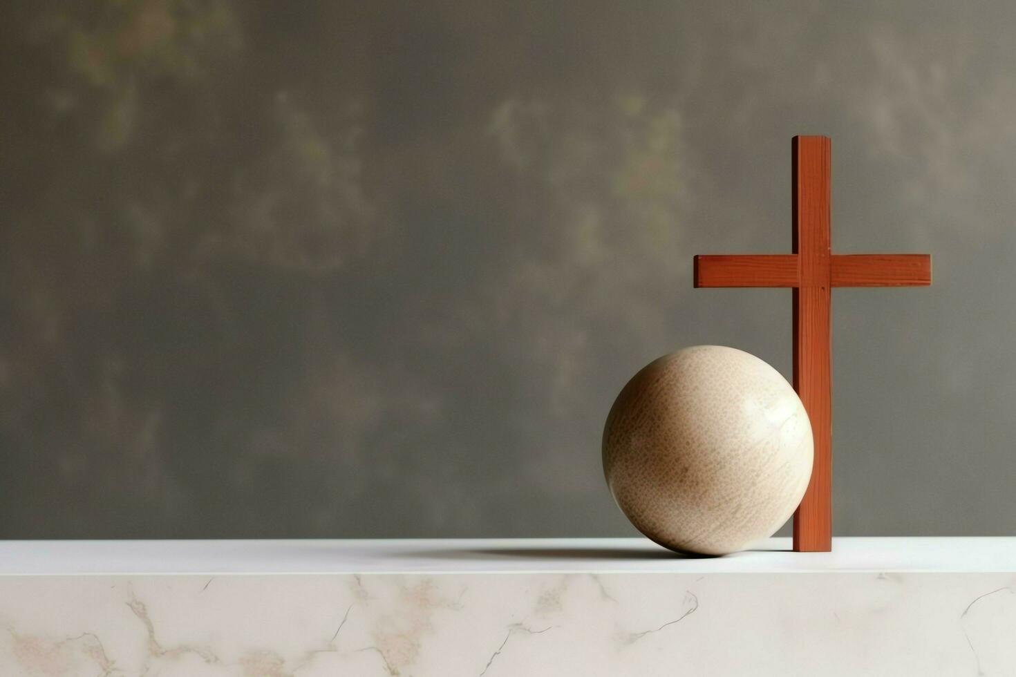 Happy good friday celebration concept with crown of thorns, bible, christian cross and copy space concept by AI Generated photo